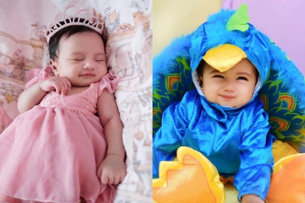 9 Foto Peringatan Ulang Bulan Baby Nadlyne, Gemas Pakai Aneka Kostum!