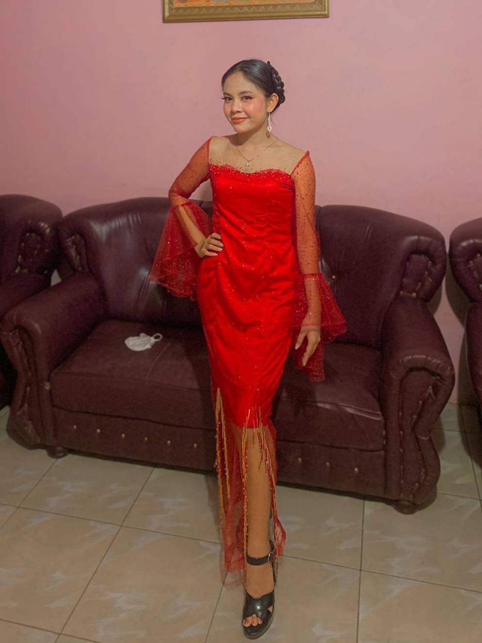 Look Elegant, 9 Styling Dresses a la Novia Indonesian Idol 2023