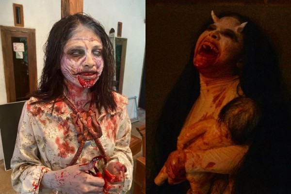 9 Foto Seram Sara Fajira dengan Makeup Horor, Totalitas!