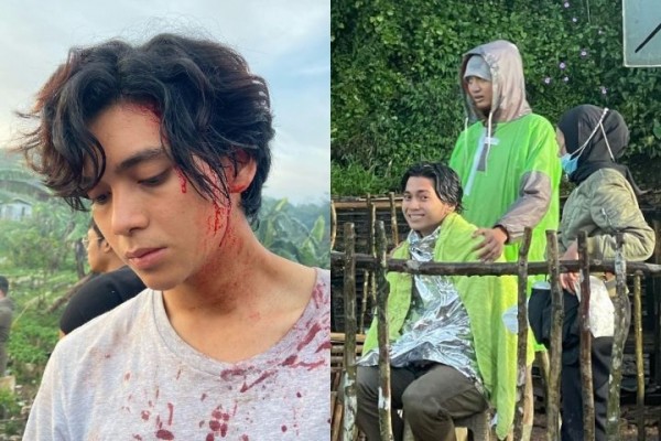 9 Potret Ajil Ditto Syuting Film Horor, Sampai Berlumur Darah