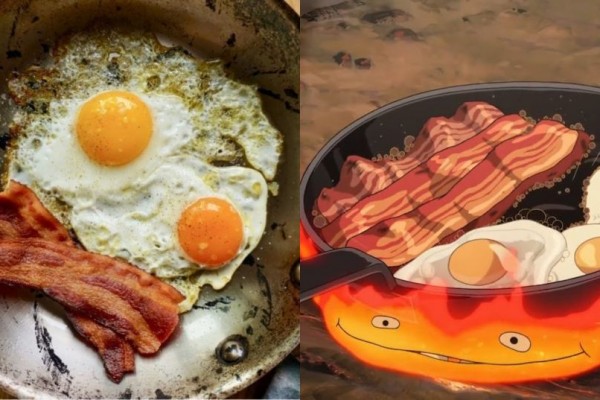 Ghibli Food: Resep Skillet Bacon and Eggs di Film How's Moving Castle