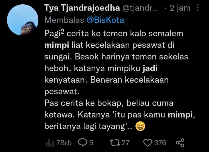 10 Mimpi Random ala Warga Twitter, Koplak sampai Bikin Nangis!