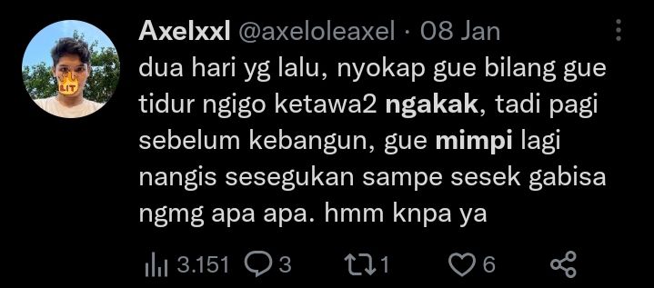 10 Mimpi Random ala Warga Twitter, Koplak sampai Bikin Nangis!