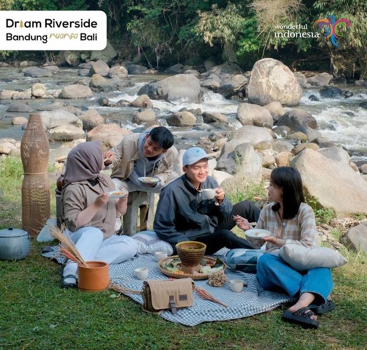 10 Potret Driam Riverside, Wisata Alam Bernuansa Ubud Bali di Bandung