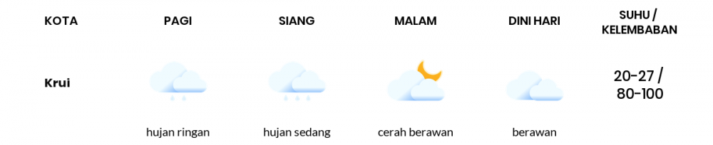 Cuaca Hari Ini 29 Januari 2023: Lampung Hujan Sedang Siang Hari, Sore Hujan Ringan