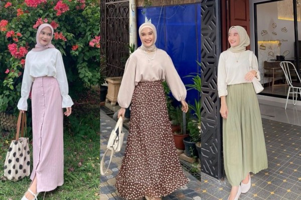 Padu Padan Outfit Rok Ala Cut Indah Sundari