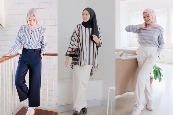 Ide Padu Padan Outfit Atasan Stripe ala Selebgram Saritiw