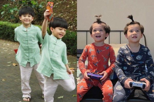 10 Potret Anak Putri Titian dengan Baju Kembaran, Kompak, lho!