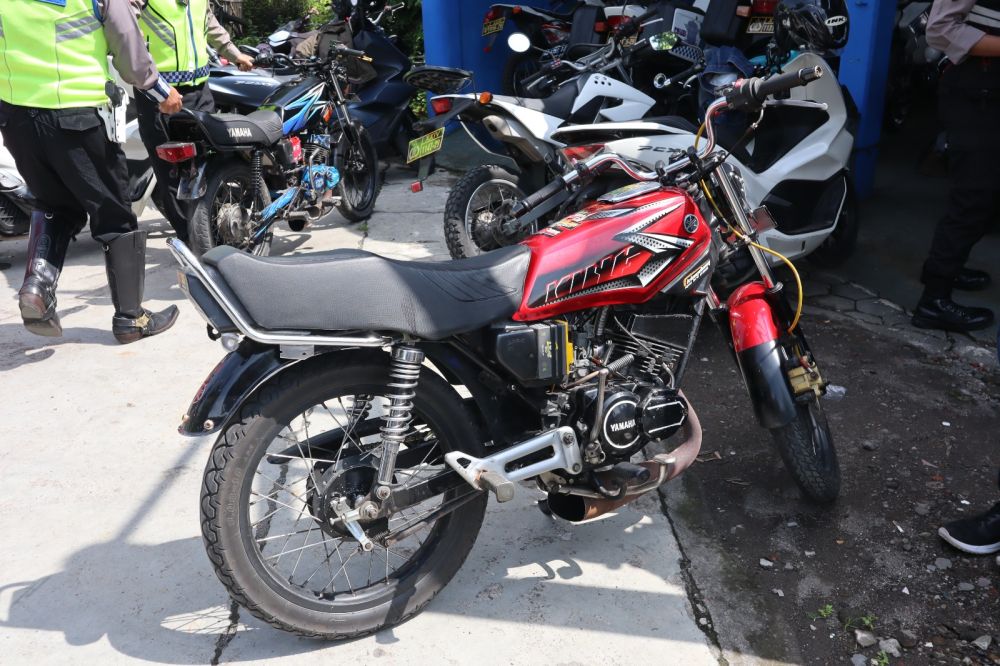 Razia di Bantul, 70 Motor dengan Knalpot Brong Disita