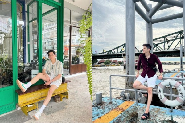 9 OOTD Santai March Chutavuth, Pas Banget Buat Liburan di Pantai