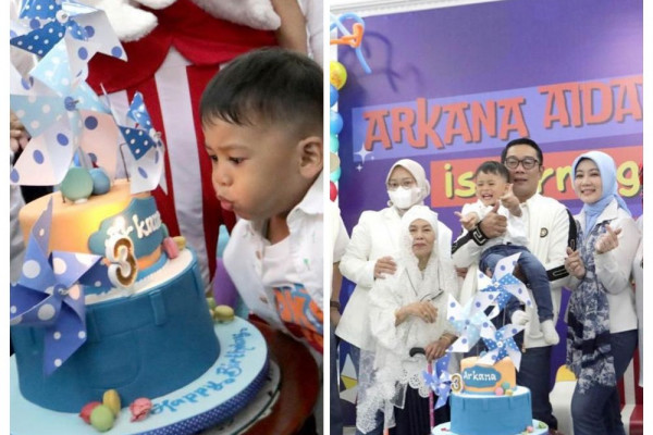 9 Momen Meriah Ulang Tahun Arkana, Anak Angkat Ridwan Kamil