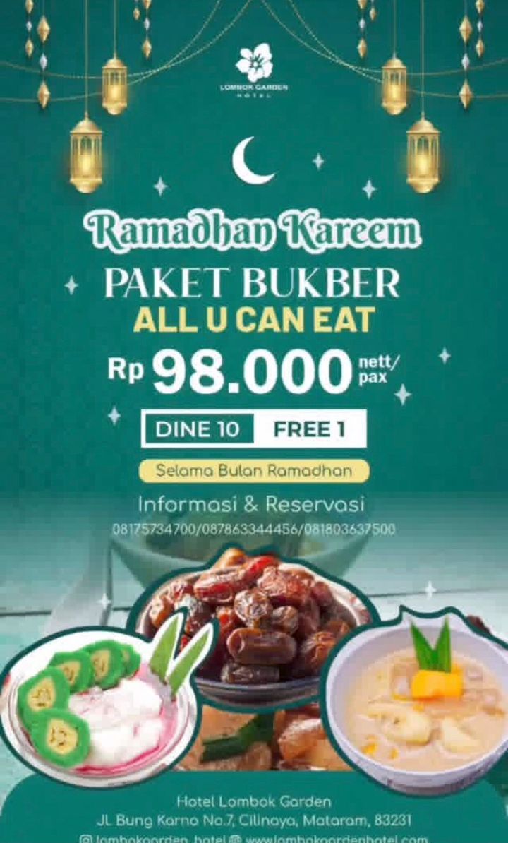 Promo Bukber 'All You Can Eat' Hotel-hotel di Mataram, Mulai Rp98 Ribu