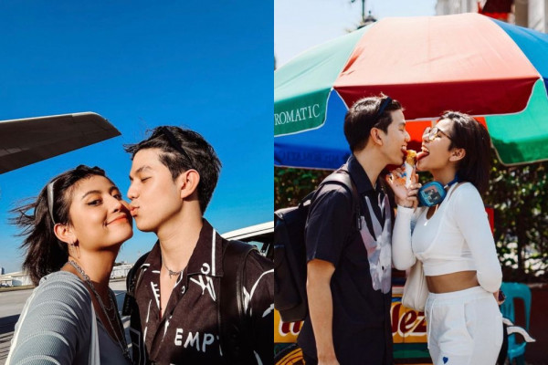10 Potret Awkarin dan Jonathan Alden Liburan ke Filipina, Romantis!