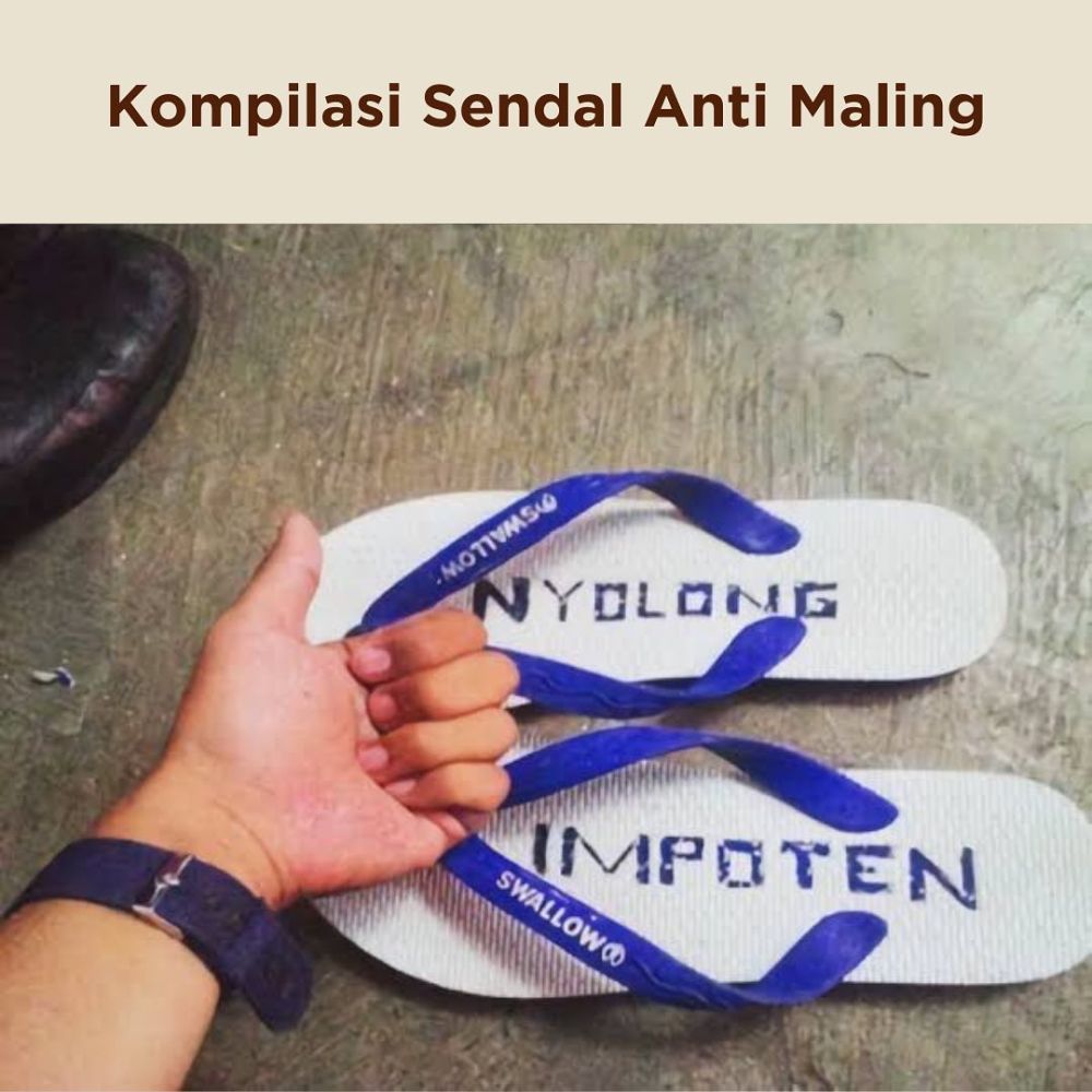 10 Potret Kocak Sandal Anti Maling, Amankah?