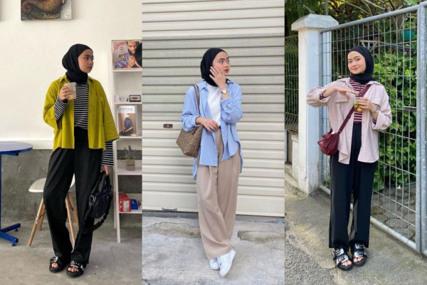 9 Padu Padan Outer Shirt ala Maryam Nurul, Dijamin Trendi!