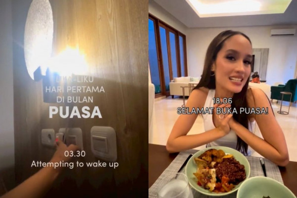 9 Potret Cinta Laura Jalani Puasa, Menu Sahur Jadi Sorotan