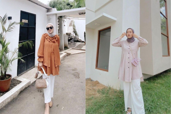10 Ide Padu Padan Long Pants Putih ala Ashry Rizqky, Stylish Memesona