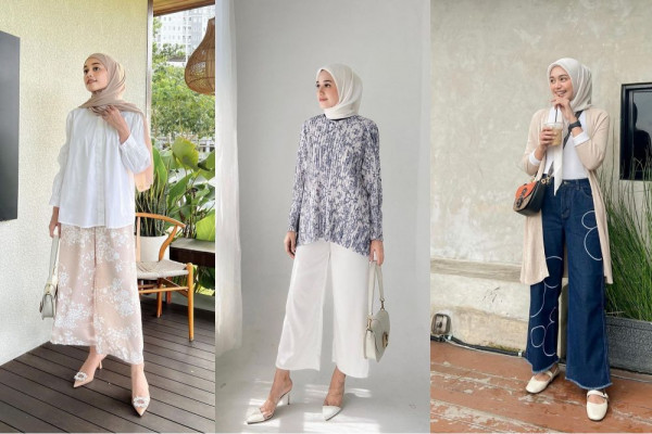 9 Mix n Match Kulot Hijab ala Nazlia Rahma, Nyaman Bergerak Bebas