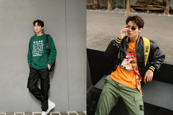 9 Inspirasi Outfit Celana Kargo ala Aktor Win Metawin, Super Modis!