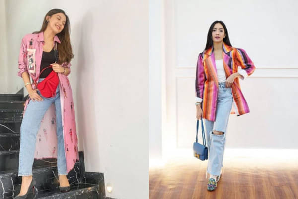 9 Adu Gaya OOTD Alisia Rininta Vs Ririn Dwi Ariyanti