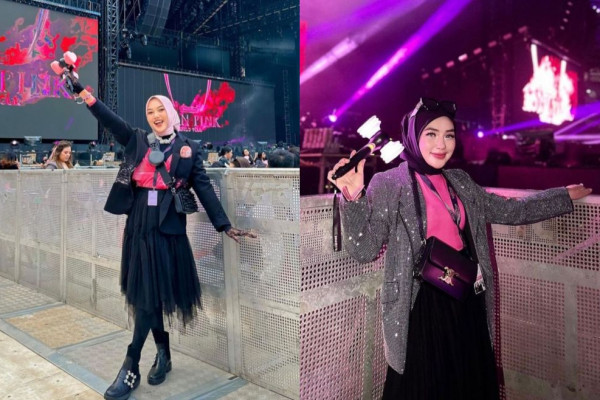 Outfit Selebgram Hijabers saat Nonton Konser BLACKPINK