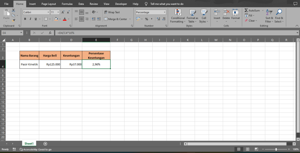 5 Cara Menghitung Persentase Di Excel, Gampang Banget!