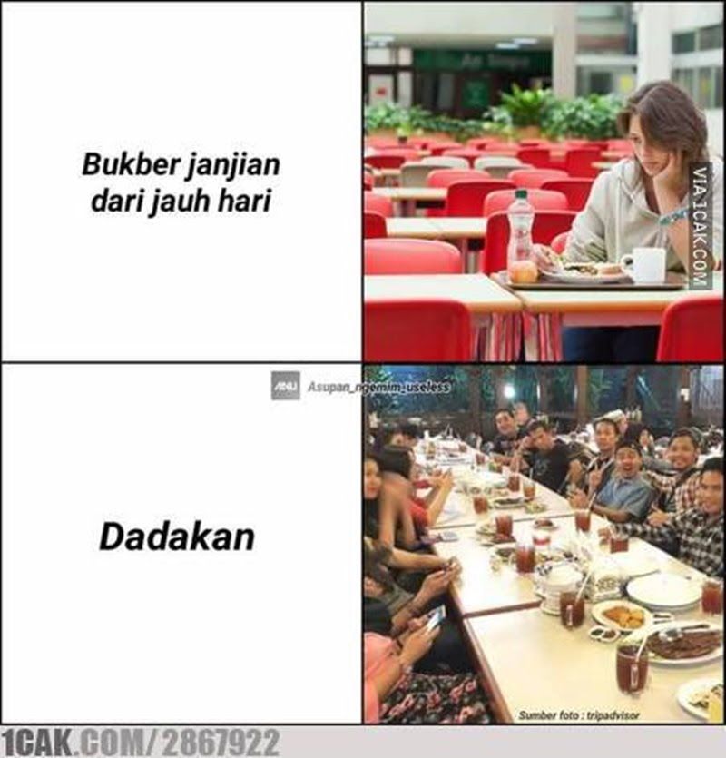 10 Meme Momen Bukber Dadakan Selalu Lebih Meriah