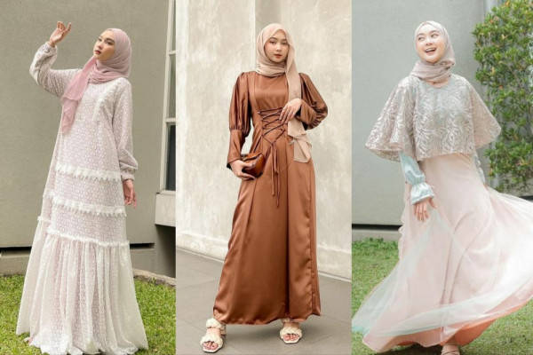 9 Inspirasi Long Dress Lebaran ala Nabilah Lutfiah, Pretty!