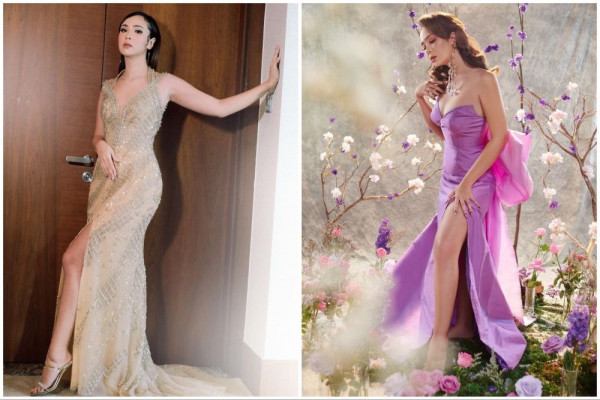 10 Inspirasi Long Dress ala Pamela Bowie, Manis!