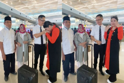 7 Momen Fitri Carlina Lepas Suami Jadi Pilot Oman, Banjir Air Mata