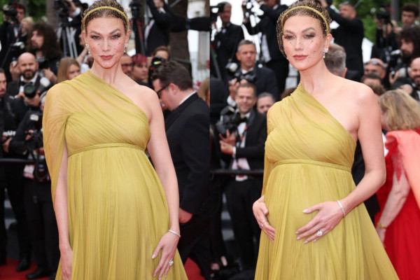 7 Potret Karlie Kloss Pamer Baby Bump di Cannes Film Festival 2023