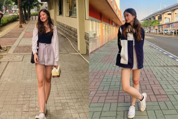 8 Padu Padan Celana Pendek ala Bella Graceva, Manis buat Jalan-jalan