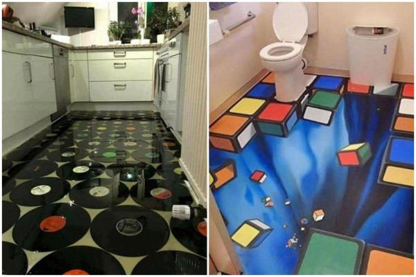 10 Potret Desain Nyentrik Lantai Rumah, Nyeleneh atau Keren?