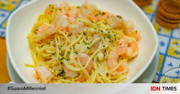 Resep Creamy Shrimp Pasta, Simpel Tapi Mengenyangkan