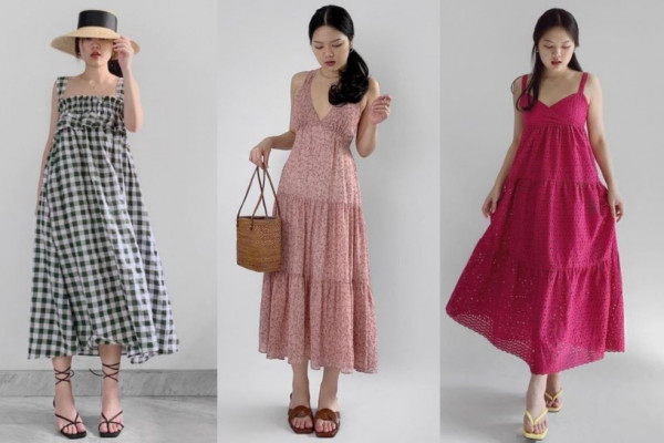 10 Ragam Midi Dress Aileen Adelia, Cocok Buat ke Pantai