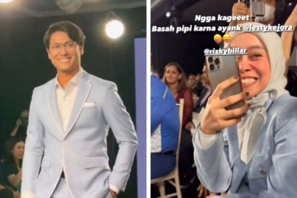 8 Momen Lesti Nonton Rizky Billar Tampil di Catwalk, Nangis Bahagia!