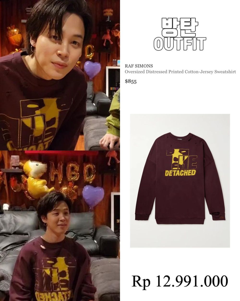 10 Harga Sweater Jimin BTS, Ada yang Sejutaan!