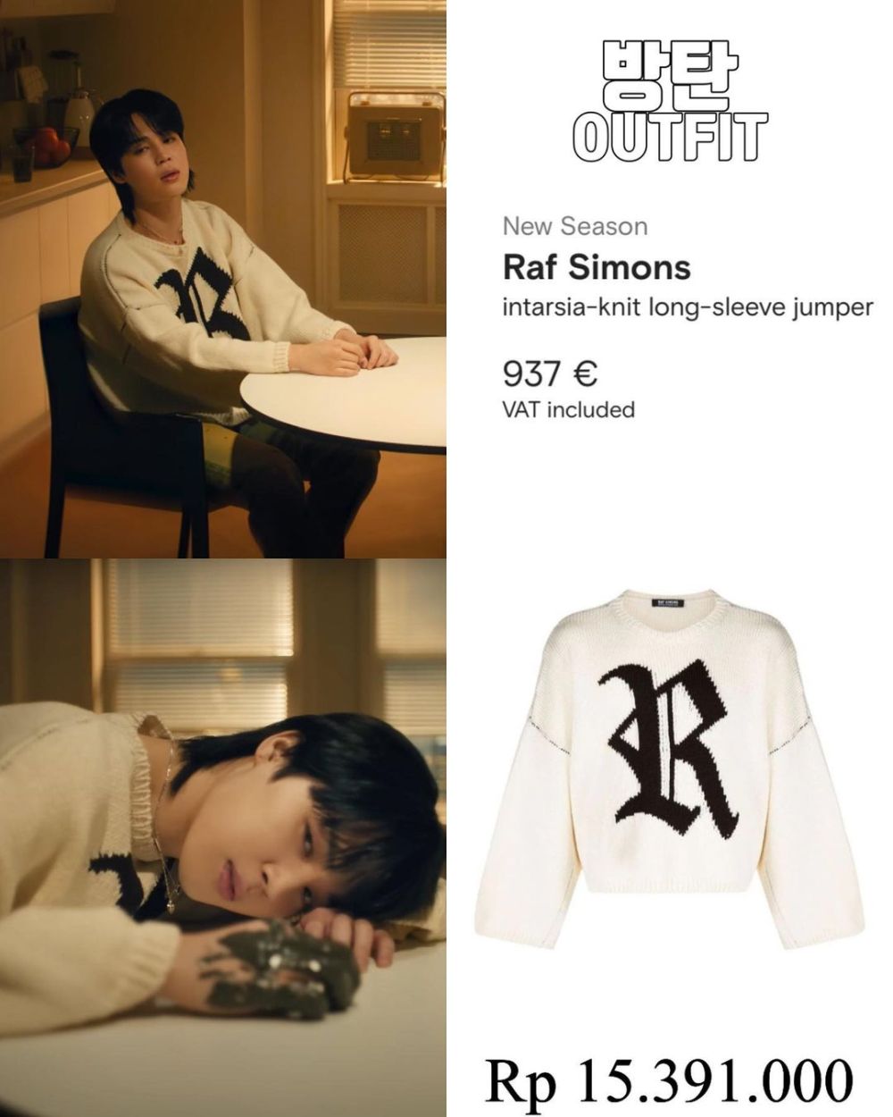 10 Harga Sweater Jimin BTS, Ada yang Sejutaan!