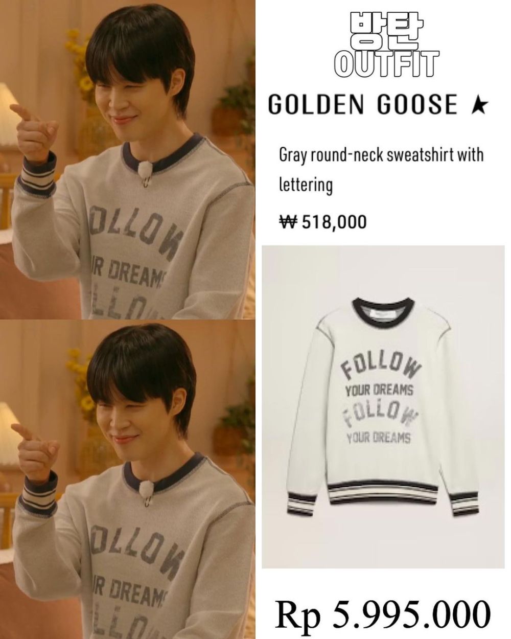 10 Harga Sweater Jimin BTS, Ada yang Sejutaan!