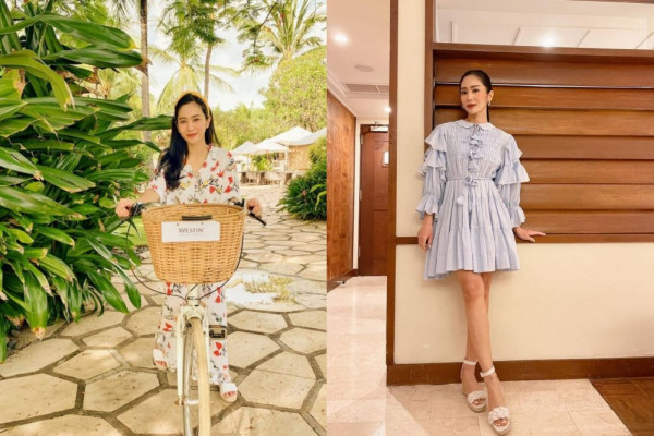 9 Inspirasi Dress Kasual ala Bunga Zainal, Cocok buat Liburan!