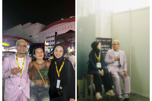 7 Momen Gita Savitri Temani Suami Manggung di JJF 2023