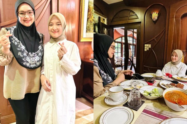 7 Potret Nissa Sabyan Berkunjung ke Rumah Siti Nurhaliza, Humble!