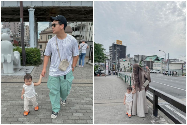 10 Potret Keluarga Natta Reza Liburan di Jepang, Setahun ini Dua Kali!