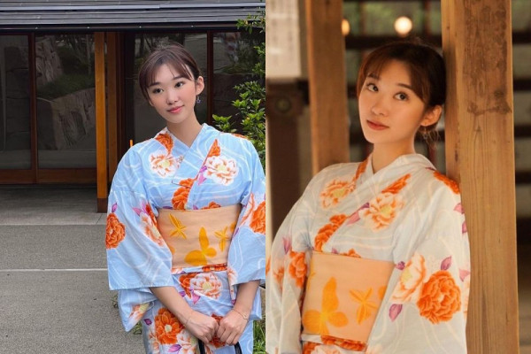 7 Potret Livy Renata dalam Balutan Yukata di Jepang, Kawaii!