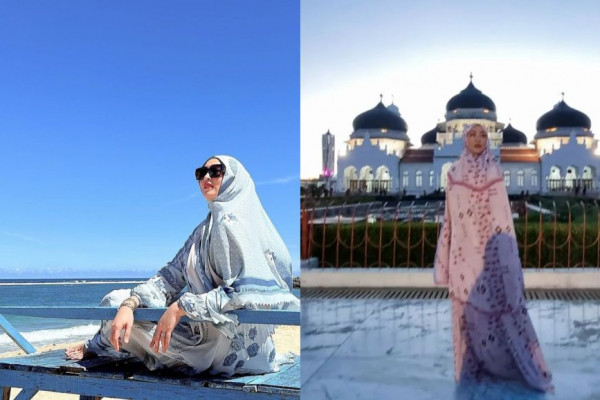 7 Momen Angelina Sondakh di Aceh, Tausiah hingga Wisata Religi!