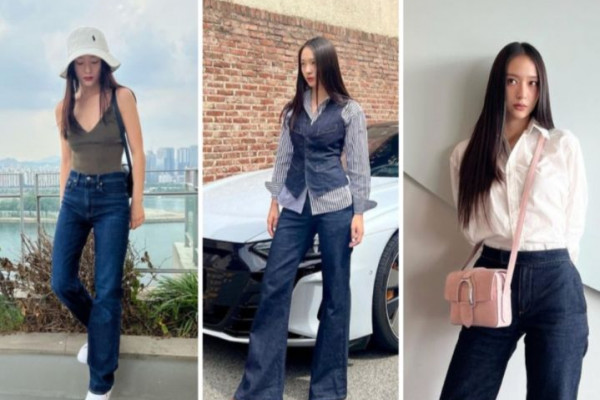 9 Ide OOTD Pakai Celana Jeans ala Krystal Jung, Cocok untuk Liburan