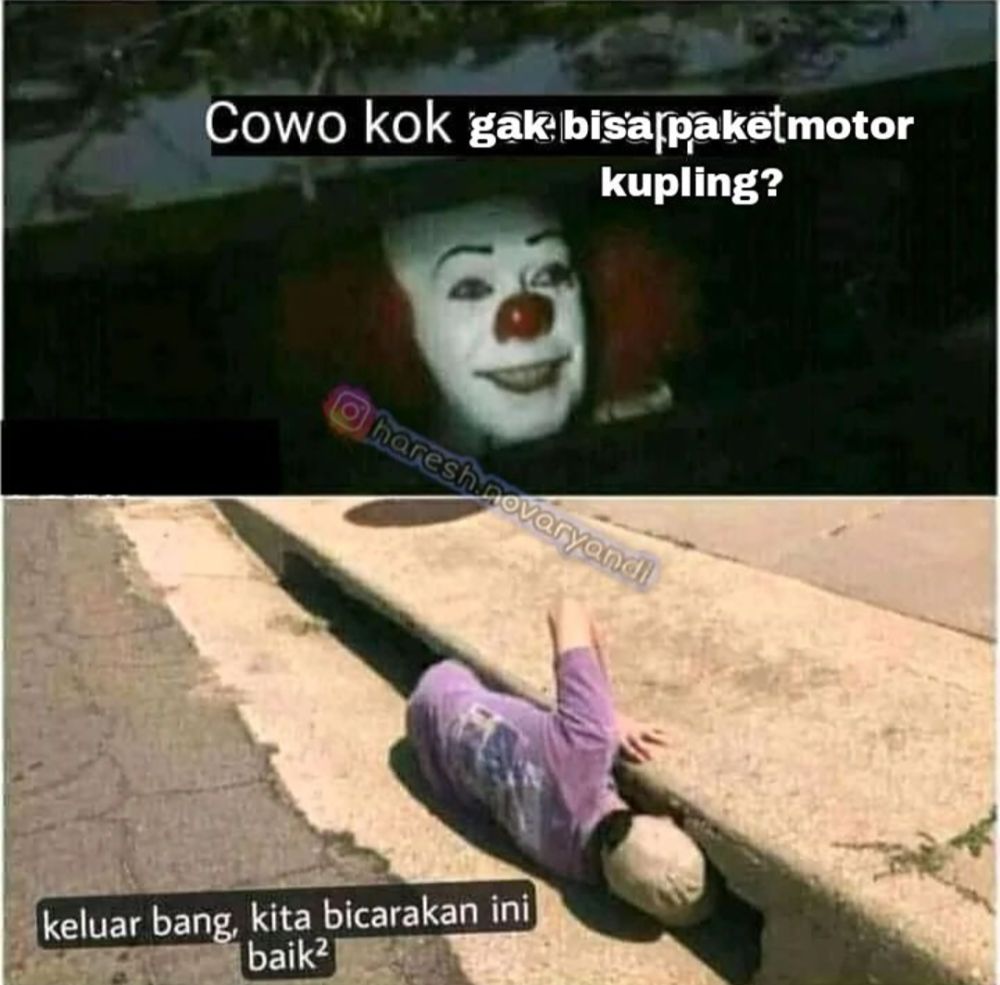 7 Meme Diledek Pennywise Yang Sembunyi Di Got, Malah Kocak?