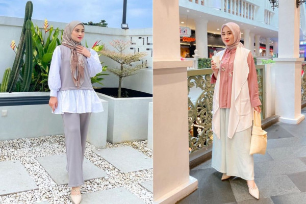 7 Inspirasi Gaya Hijab ke Kantor ala Nina Septiani, Mudah Dicoba!