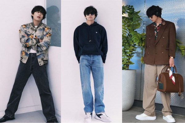 10 Inspirasi Padu Padan Outfit ala V BTS, Cocok buat Nge-date!