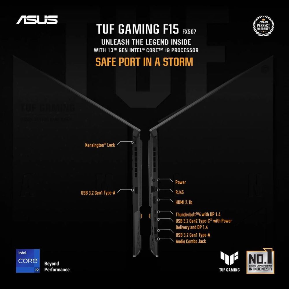 Spesifikasi Asus TUF Gaming F15 2023 (FX507), Gaming Lancar!